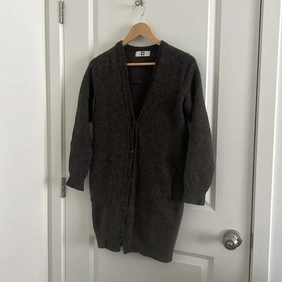 Anne Klein Cardigan Sweater - Brown (S) - Picture 2 of 5